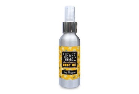 Bee Focused body oil from Neve's Bees. With pump dispenser